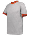 Augusta Sportswear Ringer T-Shirt - Augusta Sportswear 710 ATHLETIC HEATHER/ORANGE S