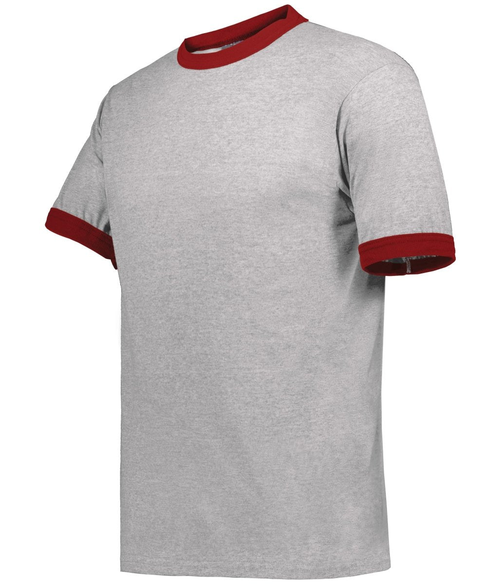 Augusta Sportswear Ringer T-Shirt - Augusta Sportswear 710 ATHLETIC HEATHER/RED S