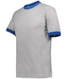 Augusta Sportswear Ringer T-Shirt - Augusta Sportswear 710 ATHLETIC HEATHER/ROYAL S