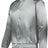Augusta Sportswear Satin Baseball Jacket/Striped Trim 3610 METALLIC SILVER/WHITE S
