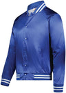 Augusta Sportswear Satin Baseball Jacket/Striped Trim 3610 ROYAL/WHITE S