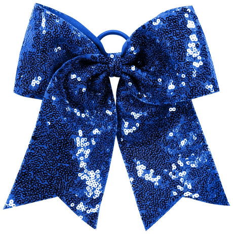 Augusta Sportswear Sequin Cheer Hair Bow 6702 NAVY OS