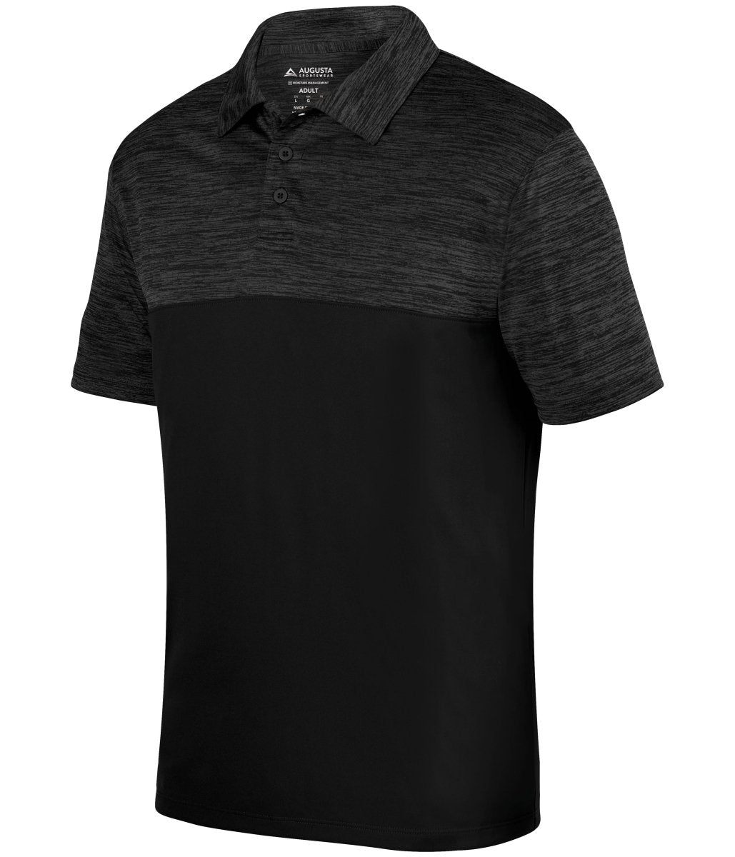 Augusta Sportswear Shadow Tonal Heather Polo 5412 BLACK S