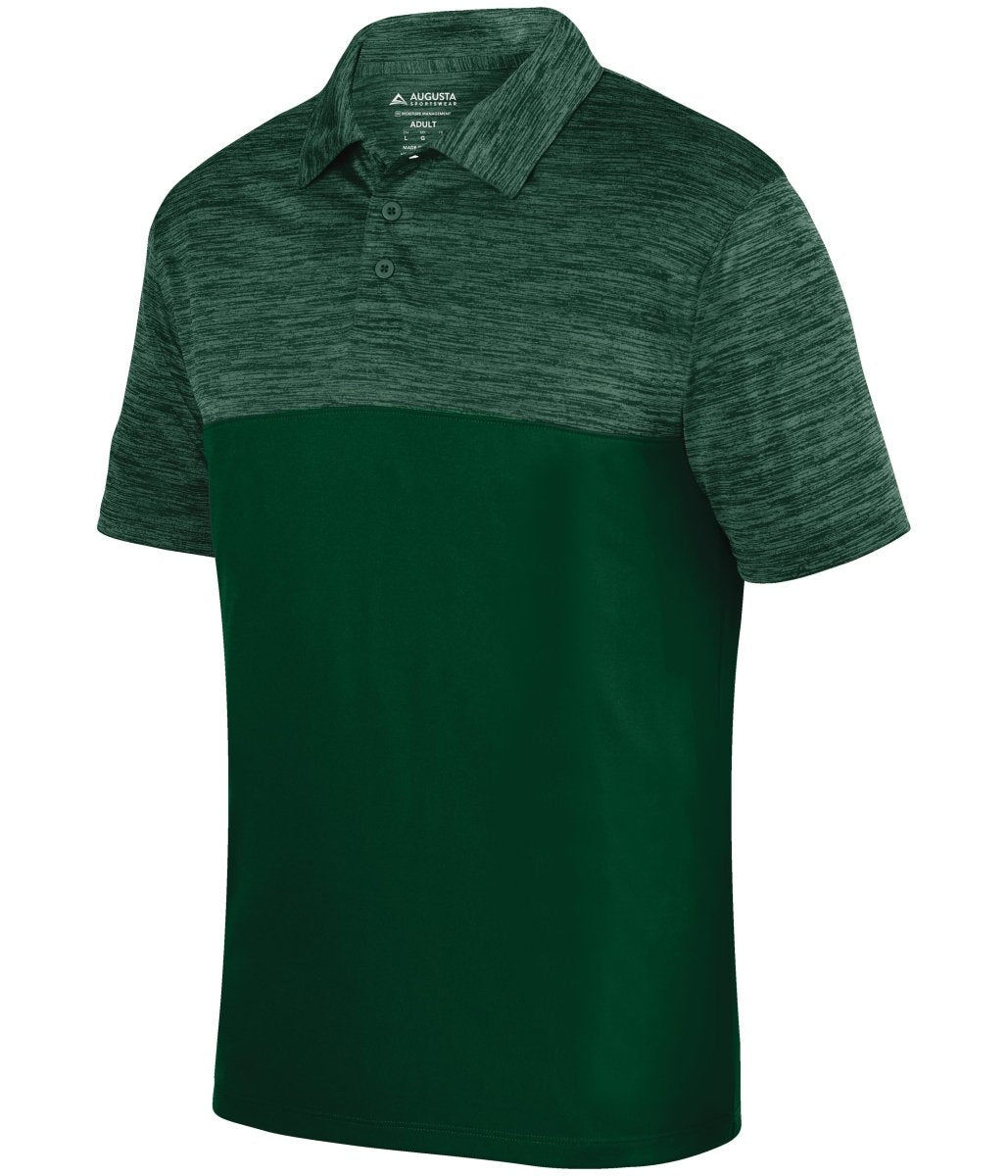 Augusta Sportswear Shadow Tonal Heather Polo 5412 DARK GREEN S