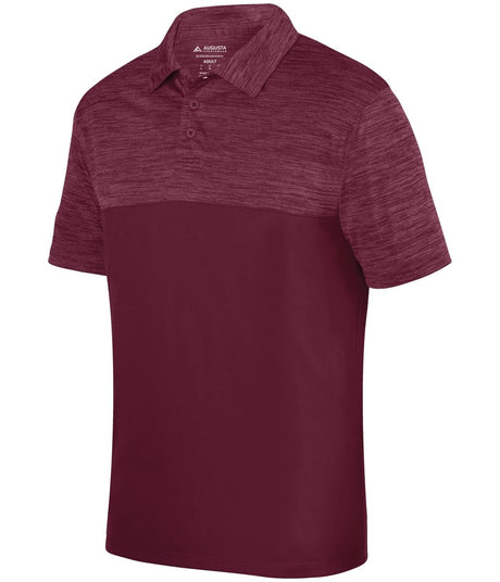 Augusta Sportswear Shadow Tonal Heather Polo 5412 MAROON S