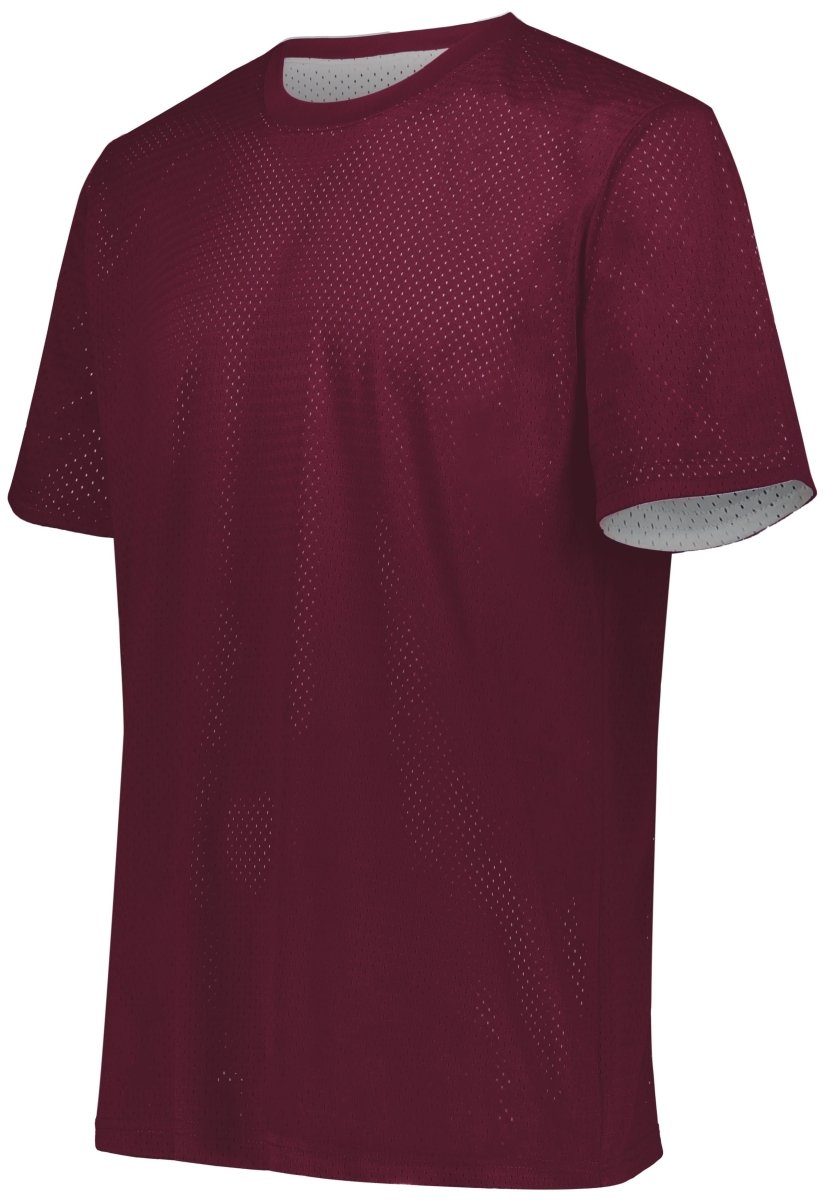 Augusta Sportswear Short Sleeve Mesh Reversible Jersey 1602 MAROON/WHITE S