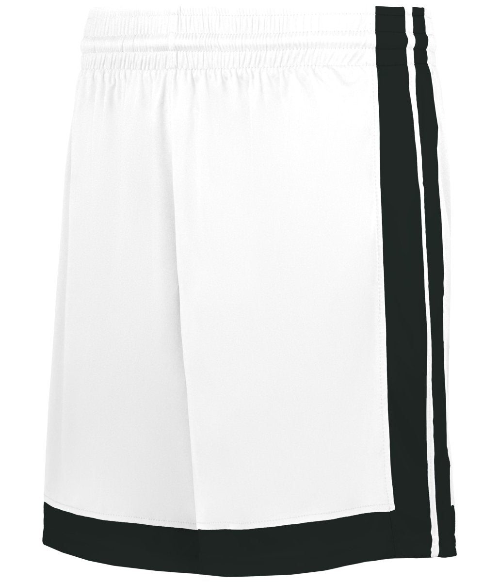 Augusta Sportswear SINGLE - PLY 7" BASKETBALL SHORTS 5387P WHITE/BLACK (BA) S