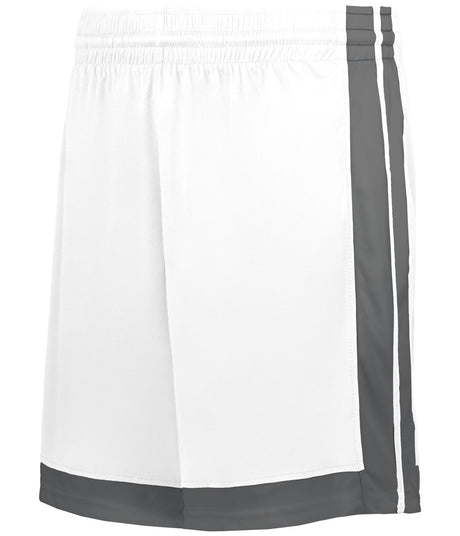 Augusta Sportswear SINGLE - PLY 7" BASKETBALL SHORTS 5387P WHITE/CHARCOAL SOLID (BA) S