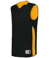 Augusta Sportswear SINGLE - PLY REVERSBILE BASKETBALL JERSEY 589RSP BLACK/GOLD (BA) S