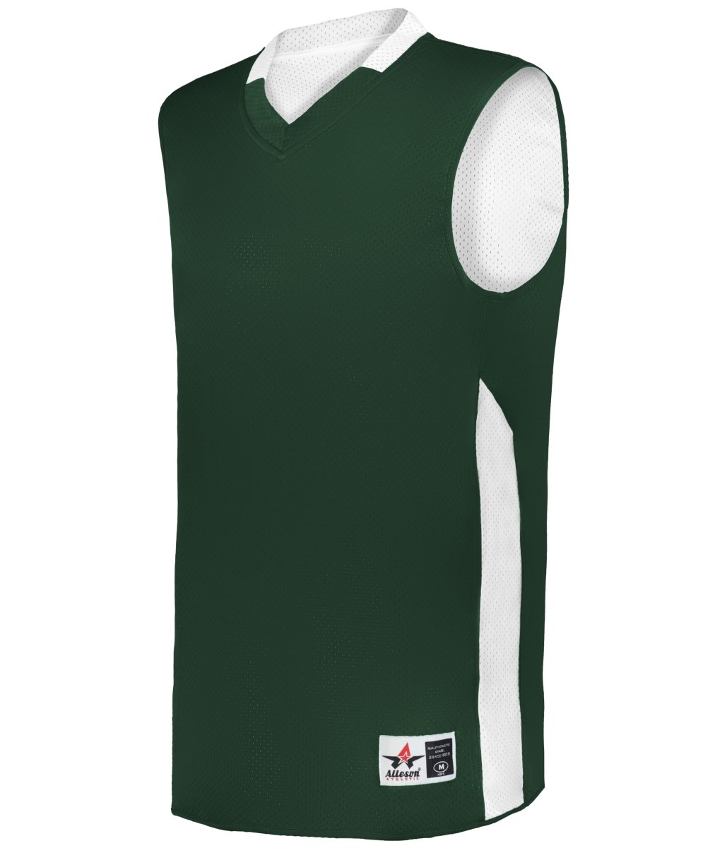 Augusta Sportswear SINGLE - PLY REVERSBILE BASKETBALL JERSEY 589RSP FOREST/WHITE (BA) S
