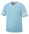 Augusta Sportswear Sleeve Stripe Jersey 360 AQUA/WHITE S