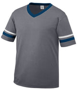 Augusta Sportswear Sleeve Stripe Jersey 360 GRAPHITE/NAVY/WHITE S
