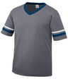 Augusta Sportswear Sleeve Stripe Jersey 360 GRAPHITE/NAVY/WHITE S