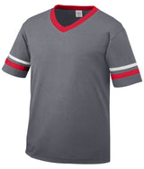 Augusta Sportswear Sleeve Stripe Jersey 360 GRAPHITE/RED/WHITE S
