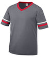 Augusta Sportswear Sleeve Stripe Jersey 360 GRAPHITE/RED/WHITE S