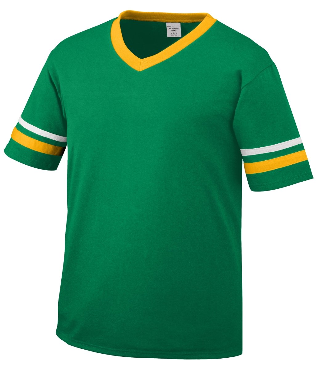 Augusta Sportswear Sleeve Stripe Jersey 360 KELLY/GOLD/WHITE S