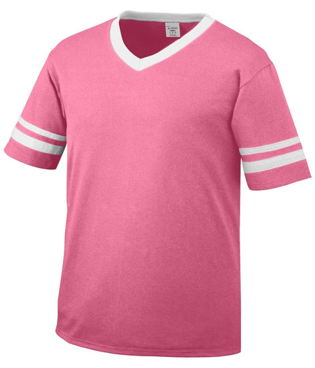 Augusta Sportswear Sleeve Stripe Jersey 360 PINK/WHITE S