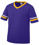 Augusta Sportswear Sleeve Stripe Jersey 360 PURPLE/GOLD/WHITE S