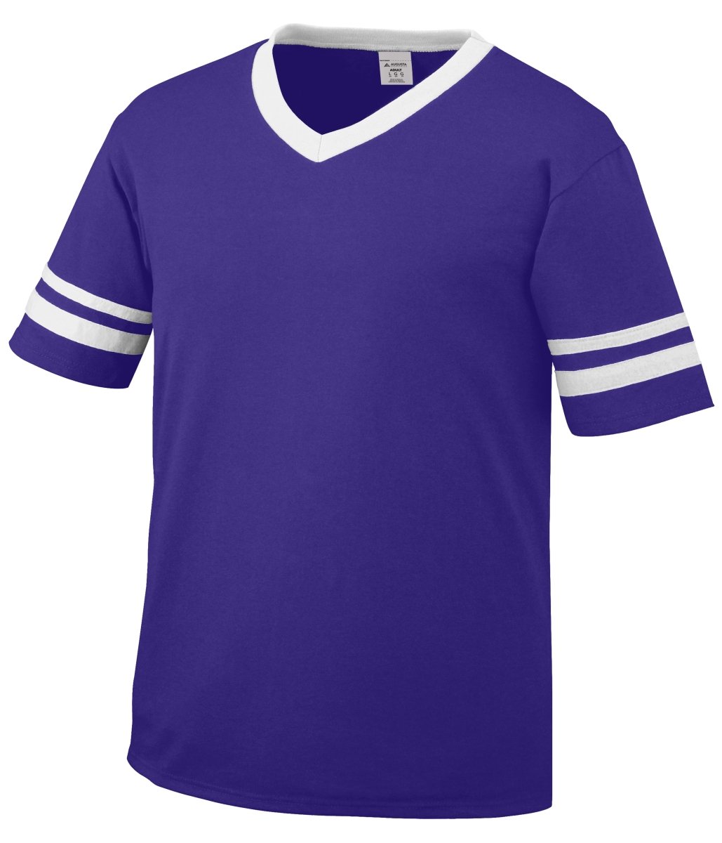 Augusta Sportswear Sleeve Stripe Jersey 360 PURPLE/WHITE S