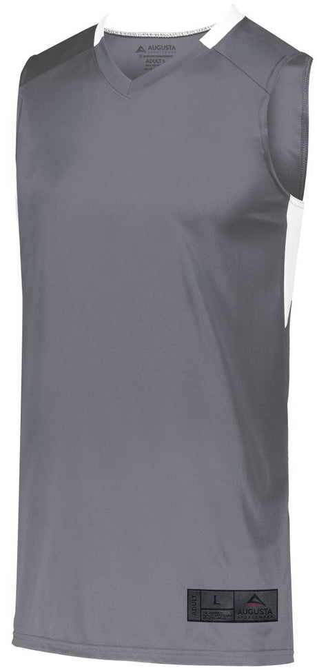 Augusta Sportswear Step - Back Basketball Jersey 1730 GRAPHITE/WHITE S