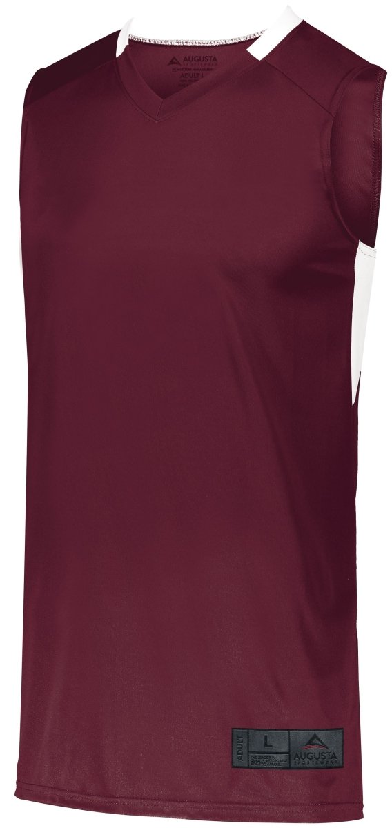 Augusta Sportswear Step - Back Basketball Jersey 1730 MAROON/WHITE S