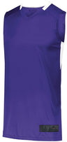 Augusta Sportswear Step - Back Basketball Jersey 1730 PURPLE/WHITE S