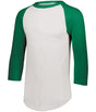 Augusta Sportswear Toddler Baseball 3/4 Sleeve Tee 2.0 422 WHITE/KELLY 2/3T