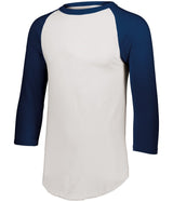 Augusta Sportswear Toddler Baseball 3/4 Sleeve Tee 2.0 422 WHITE/NAVY 2/3T