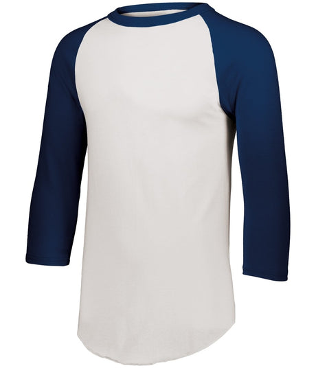 Augusta Sportswear Toddler Baseball 3/4 Sleeve Tee 2.0 422 WHITE/NAVY 2/3T