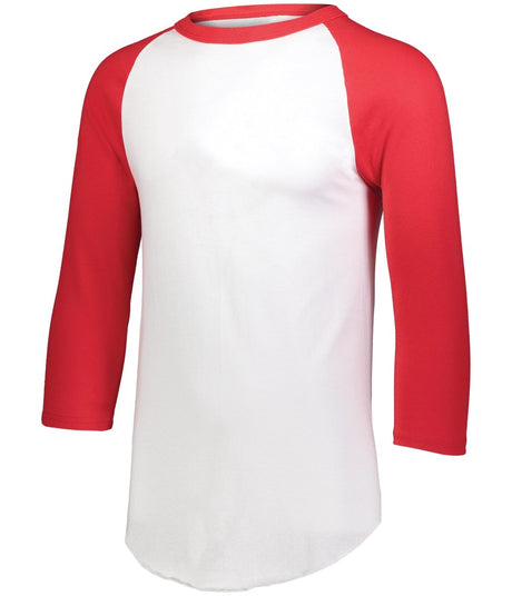 Augusta Sportswear Toddler Baseball 3/4 Sleeve Tee 2.0 422 WHITE/RED 2/3T