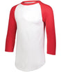 Augusta Sportswear Toddler Baseball 3/4 Sleeve Tee 2.0 422 WHITE/RED 2/3T