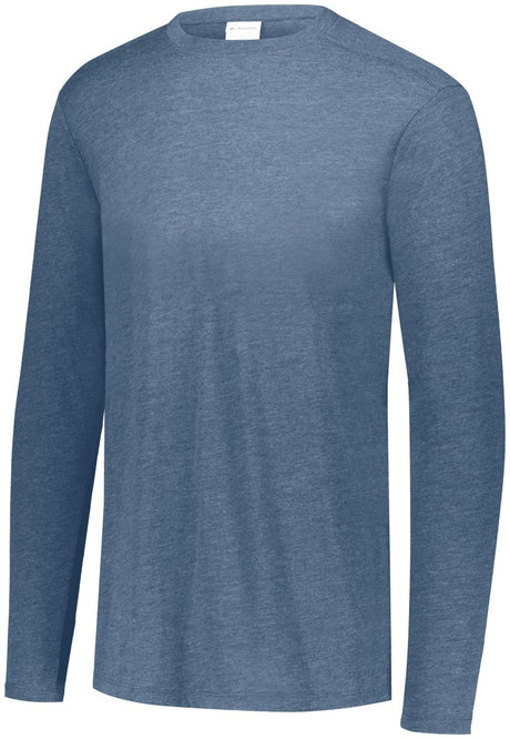 Augusta Sportswear Tri - Blend Long Sleeve Tee 3075 STORM HEATHER S