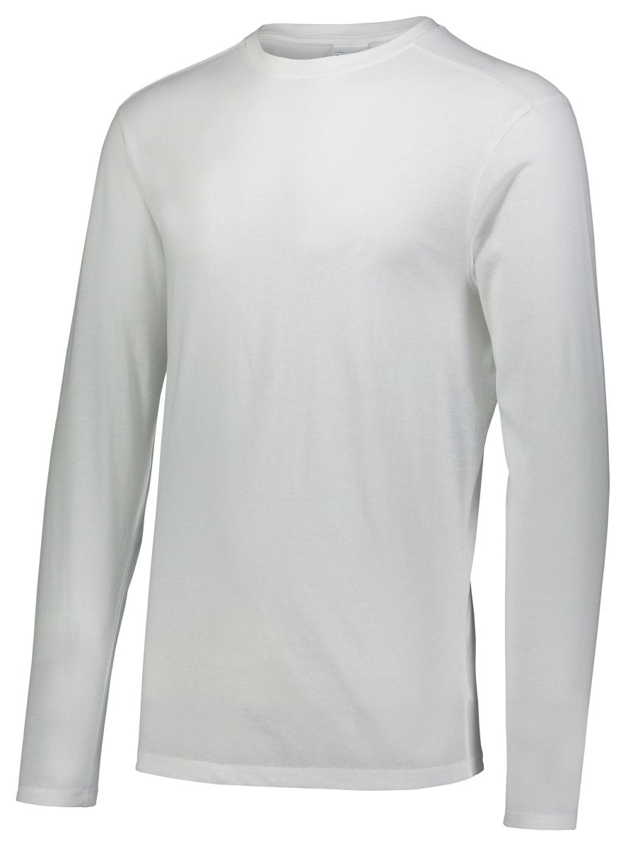 Augusta Sportswear Tri - Blend Long Sleeve Tee 3075 WHITE S