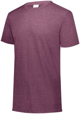 Augusta Sportswear Tri - Blend Tee 3065 MAROON HEATHER S