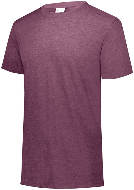 Augusta Sportswear Tri - Blend Tee 3065 MAROON HEATHER S