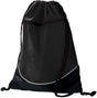 Augusta Sportswear Tri - Color Drawstring Backpack 1920 BLACK/BLACK/WHITE OS