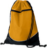 Augusta Sportswear Tri - Color Drawstring Backpack 1920 GOLD/BLACK/WHITE OS