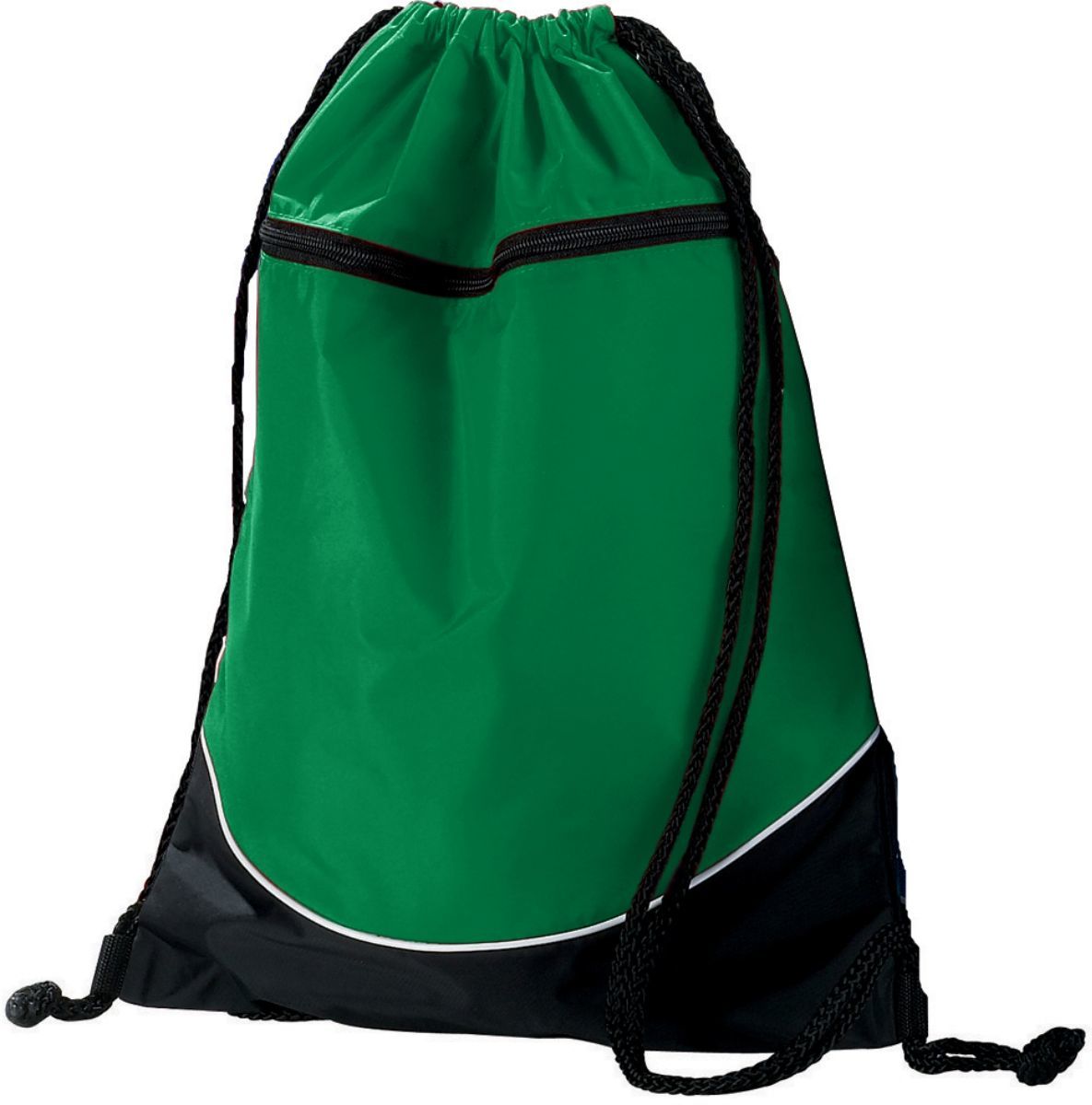 Augusta Sportswear Tri - Color Drawstring Backpack 1920 KELLY/BLACK/WHITE OS