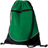 Augusta Sportswear Tri - Color Drawstring Backpack 1920 KELLY/BLACK/WHITE OS