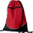 Augusta Sportswear Tri - Color Drawstring Backpack 1920 RED/BLACK/WHITE OS