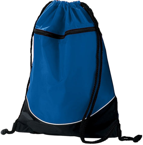 Augusta Sportswear Tri - Color Drawstring Backpack 1920 ROYAL/BLACK/WHITE OS