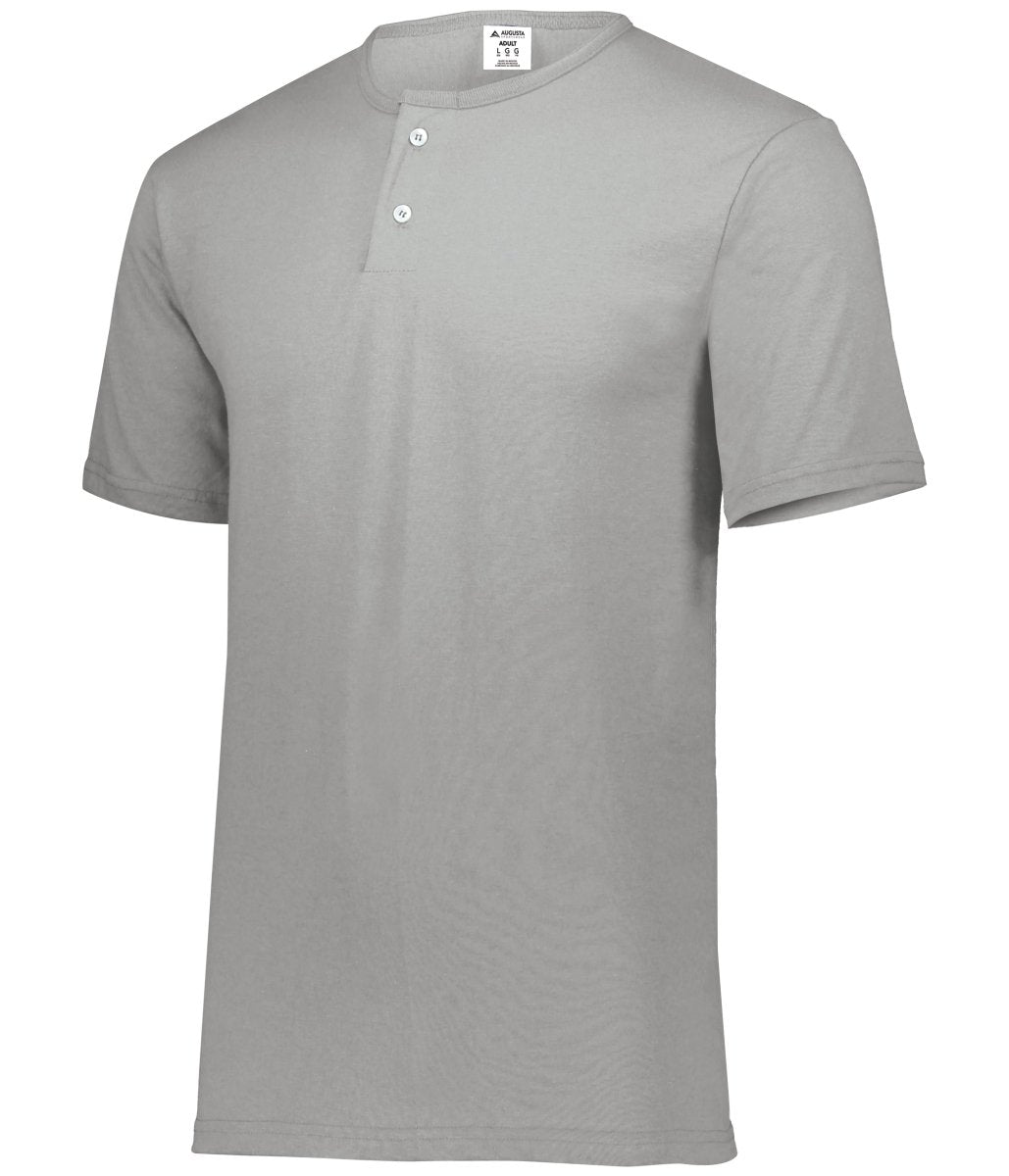 Augusta Sportswear Two - Button Baseball Jersey 580 ATHLETIC HEATHER S