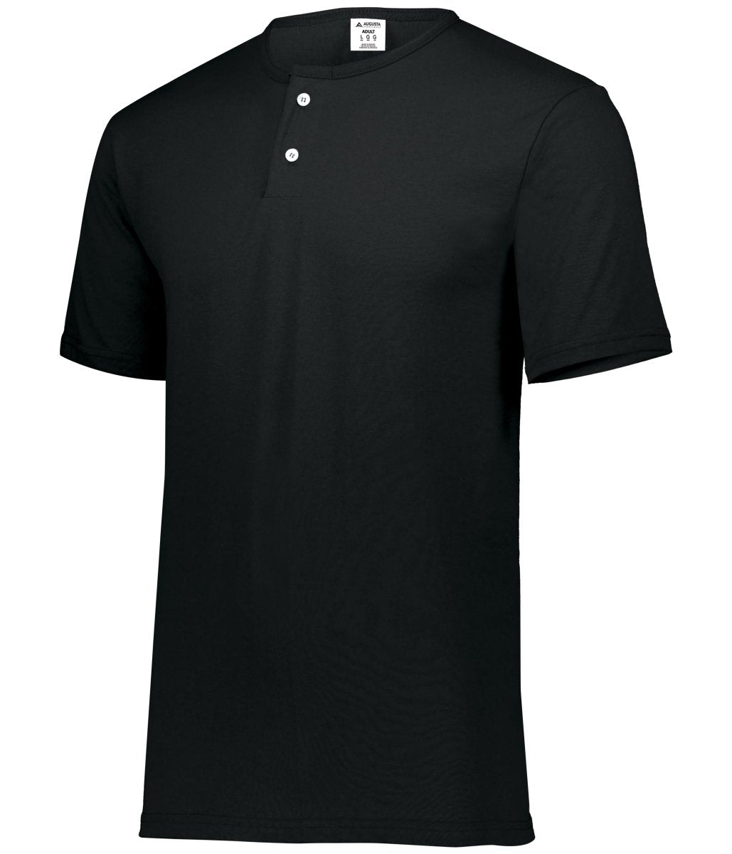 Augusta Sportswear Two - Button Baseball Jersey 580 BLACK S