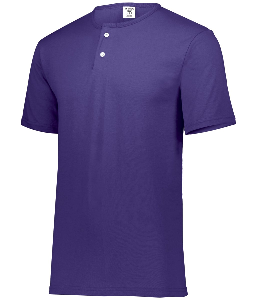 Augusta Sportswear Two - Button Baseball Jersey 580 PURPLE S