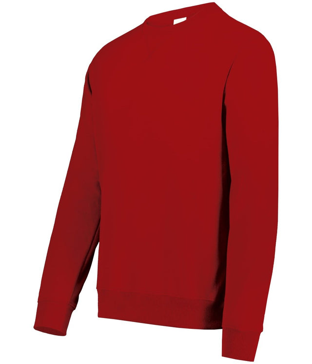 Augusta Sportswear Youth All - Day Core Basics Fleece Crew 6958 CHERRY RED S