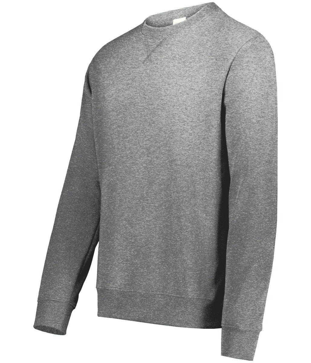 Augusta Sportswear Youth All - Day Core Basics Fleece Crew 6958 PLATINUM HEATHER S