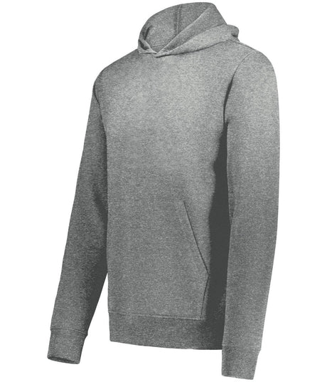Augusta Sportswear Youth All - Day Core Basics Fleece Hoodie 6956 PLATINUM HEATHER S