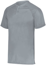 Augusta Sportswear Youth Attain Wicking Two - Button Baseball Jersey 1566 BLUE GREY S