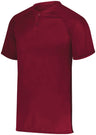 Augusta Sportswear Youth Attain Wicking Two - Button Baseball Jersey 1566 CARDINAL S