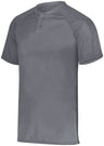 Augusta Sportswear Youth Attain Wicking Two - Button Baseball Jersey 1566 GRAPHITE S